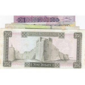 Libya, 1 Dinar, 5 Dinars (2) and 10 Dinars, 1971/2016, UNC, (Total 4 banknotes)