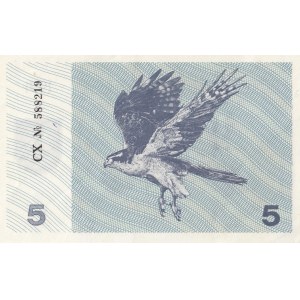 Lithuania, 5 Talonas, 1991, UNC, p34
