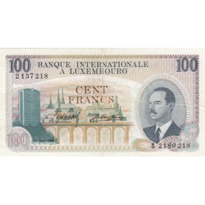 Luxembourg, 100 Francs, 1968, XF, p14