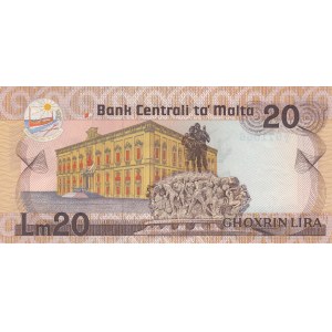 Malta, 20 Lira, 1967, UNC, p40