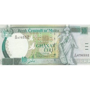 Malta, 10 Liri, 2000, AUNC, p51