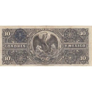Mexico, 10 Pesos, 1913, VF, pS234u