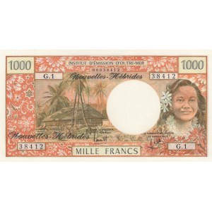 New Hebrides, 1.000 Francs, 1975, UNC, p20b