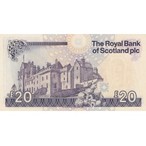 Scotland, 20 Pounds, 2000, AUNC, p354d