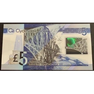 Scotland, 5 Pounds, 2016, UNC, pNew