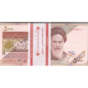 Iran, 5.000 Rials, 2009, UNC, p150, BUNDLE