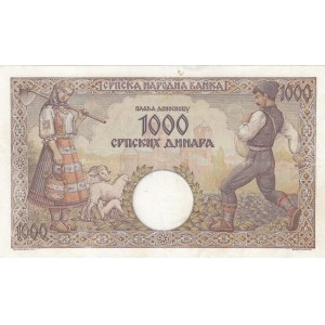 Serbia, 1.000 Dinara, 1942, XF, p32