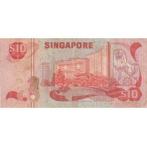 Singapore, 10 Dollars, 1976, VF, p11a