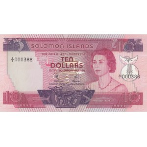 Solomon Islands, 10 Dollars, 1977, UNC, p7a, Low serial number