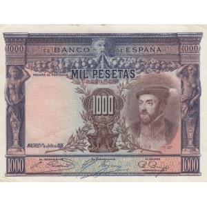 Spain, 1.000 Pesetas, 1925, XF, p70c
