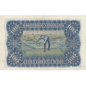 Switzerland, 100 Franken, 1947, XF, p35u