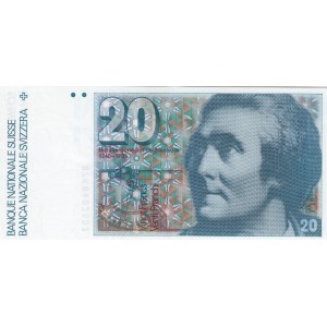 Switzerland, 20 Franken, 1987, AUNC, p55g