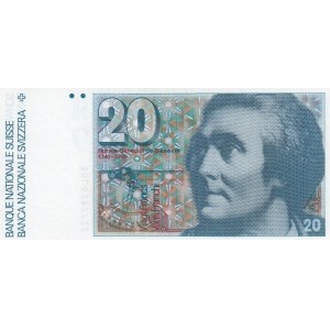 Switzerland, 20 Francs, 1990, AUNC, p55i
