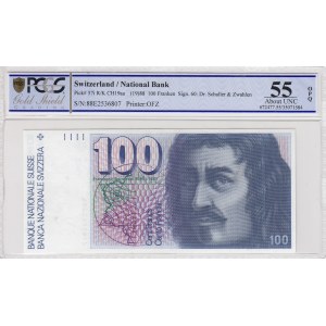 Switzerland, 100 Franken, 1988, AUNC, p57i