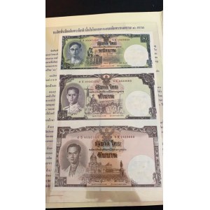 Thailand, 10 Baht, 2007, UNC, p117, FOLDER, (Total 3 banknotes)
