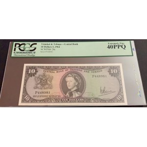 Trinidad and Tobago, 10 Dollars, XF, p28c