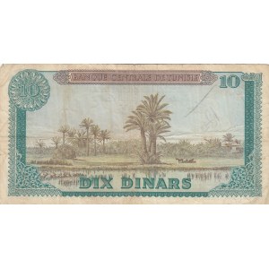Tunisia, 10 Dinars, 1969, VF, p65a