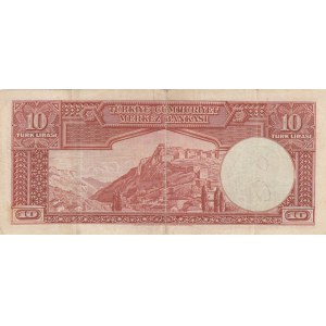 Turkey, 10 Lira, 1938, VF, 2/1. Emission, p128