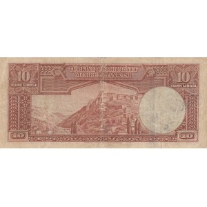 Turkey, 10 Lira, 1938, FINE, 2/1. Emission, p128