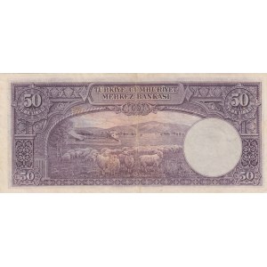 Turkey, 50 Lira, 1938, VF (+), 5/1. Emission, p129