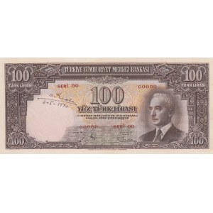 Turkey, 100 Lira, 1938, UNC, 2/1. Emission, p130, SPECIMEN