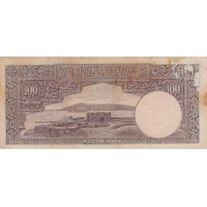 Turkey, 100 Lira, 1942-44, VF (+), 2/1. Emission, Unlisted