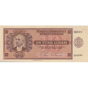 Turkey, 10 Lira, 1942, UNC, 3/1. Emission, p142, SPECIMEN