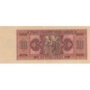 Turkey, 10 Lira, 1942, XF, 3/1. Emission, p141
