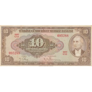 Turkey, 10 Lira, 1948, XF, p148