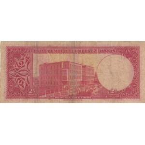 Turkey, 2 1/2 Lira, 1957, FINE, 5/3. Emission, p152