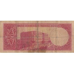 Turkey, 2 1/2 Lira, 1957, POOR, 5/3. Emission, p152