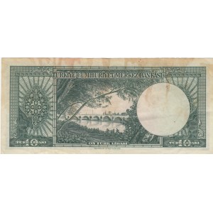 Turkey, 10 Lira, 1952, VF, 5/1. Emission, p156