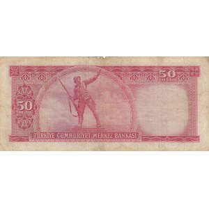 Turkey, 50 Lira, 1956, FINE, 5/3. Emission, p164