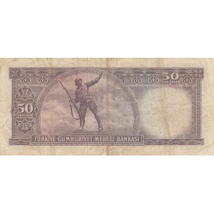 Turkey, 50 Lira, 1964, VF, 5/6. Emission, p175