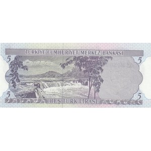 Turkey, 5 L İra, 1976, UNC, 6/2. Emission, p185, L01 first prefix