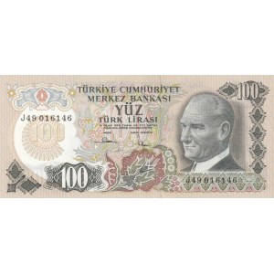 Turkey, 100 Lira, 1983, UNC, 6/3. Emission, p189, J49 last prefix