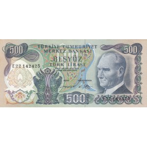 Turkey, 500 Lira, 1974, AUNC, 6/2. Emission, p19c