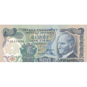 Turkey, 500 Lira, 1974, AUNC, 6/2. Emission, p19c