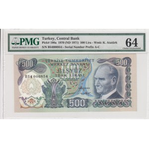 Turkey, 500 Lira, 1971, UNC, 6/1. Emission, p190a
