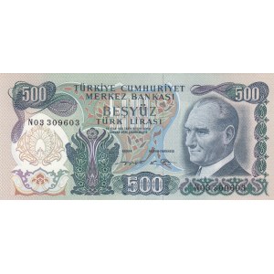 Turkey, 500 Lira, 1974, UNC, p190e