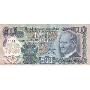 Turkey, 500 Lira, 1974, UNC, 6/2. Emission, p190b, K03