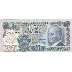 Turkey, 500 Lira, 1974, UNC, 6/2. Emission, p190e