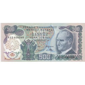Turkey, 500 Lirai 1974, UNC, 6/2. Emission, p190b, K15