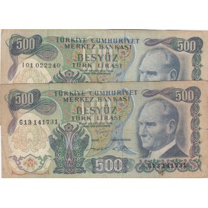 Turkey, 500 Lira, 1974, FINE, 6/2. Emission, p190c