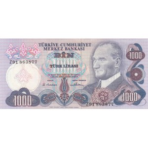 Turkey, 1.000 Lira, 1978, UNC (-), 6/1. Emission, p191, REPLACEMENT