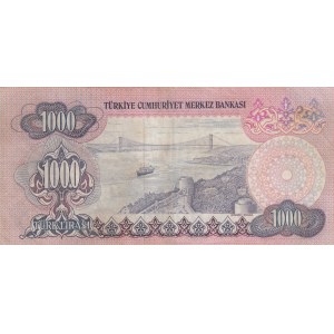 Turkey, 1.000 Lira, 1981, VF, 5/3. Emission, p191, Very Low Serial Number