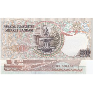 Turkey, 20 Lira and 100 Lira, 1979/1983, UNC, 6. Emission, p187, p187A, (Total 2 banknotes)
