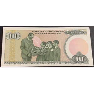 Turkey, 10 Lira, 1982, UNC, 7/2. Emission, p193, E01 first prefix