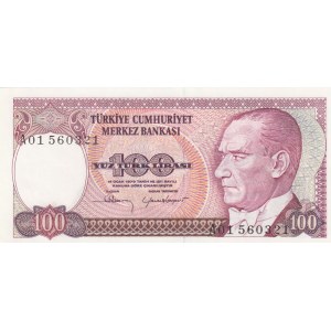 Turkey, 100 Lira, 1983, UNC, 7/1.  Emission, p194, A01