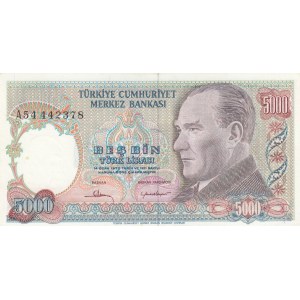 Turkey, 5.000 Lira, 1981, UNC, 7/1. Emission, p196A